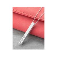 buy personalised matt vertical bar necklace 5f3d53013d6da