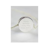 buy personalised rose gold silver tone disc pendant necklace 5f3aafceaa2e1