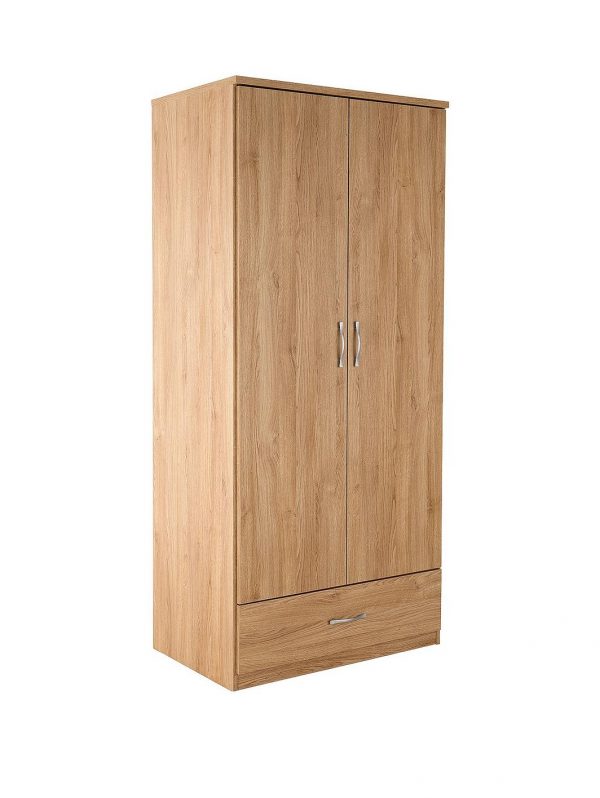 buy peru 2 door 1 drawer wardrobe 5f2637b502f41