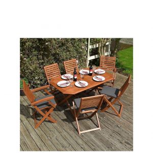 buy plumley 6 seater dining set grey 5f2e3bb86b437