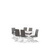 buy positano 150 cm marble affect dining table 6 roma chairs 5f3e31a434e7a