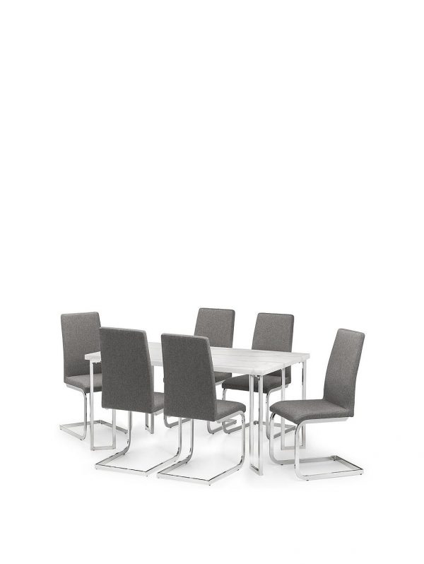 buy positano 150 cm marble affect dining table 6 roma chairs 5f3e31aa9b689