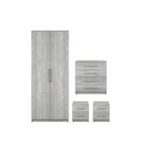 buy prague 4 piece package 2 door wardrobe 4 drawer chest and 2 bedside cabinets 5f278dc1bf050