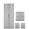 buy prague 4 piece package 2 door wardrobe 4 drawer chest and 2 bedside cabinets 5f278dc395d1e