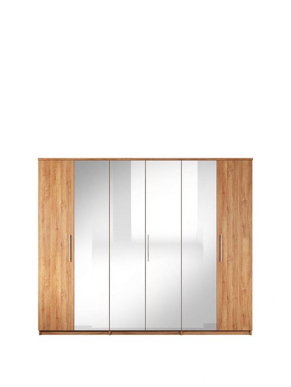 buy prague 6 door mirrored wardrobe 5f3ca10b02c42