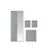 buy prague gloss 4 piece package 2 door wardrobe 4 drawer chest and 2 bedside cabinets 5f24ec43196ee