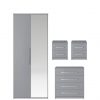 buy prague gloss 4 piece package 2 door wardrobe 4 drawer chest and 2 bedside cabinets 5f24ec48247d5