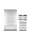 buy prague mirror 4 piece package 3 door wardrobe 4 drawer chest and 2 bedside cabinets buy and save 5f321be9e2d4c