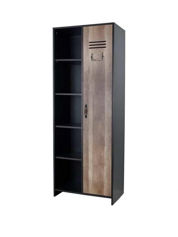 buy quinn 1 door wardrobe with side shelves 5f2ccf7fca3e9