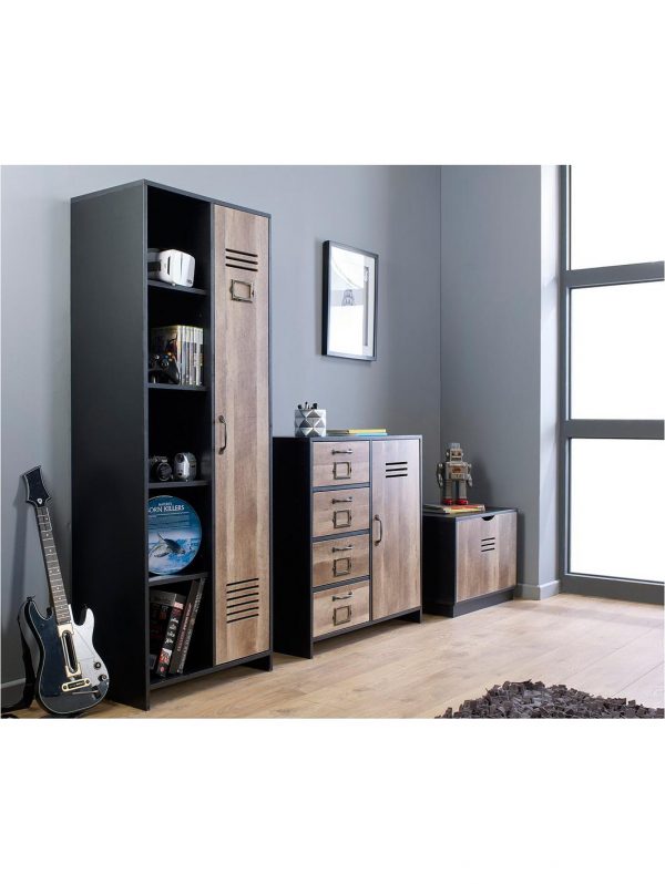 buy quinn 1 door wardrobe with side shelves 5f2ccf8c2c173