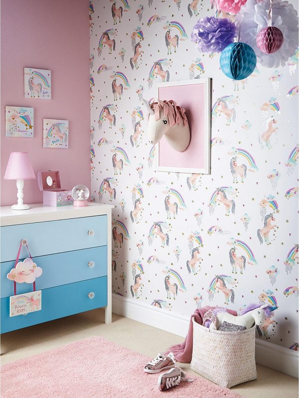 buy rainbow unicorn wallpaper 5f32359571531