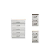 buy regent ready assembled 3 piece package 5 drawer chest and 2 bedside chests 5f2cd5382a387