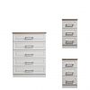 buy regent ready assembled 3 piece package 5 drawer chest and 2 bedside chests 5f2cd540af4e9