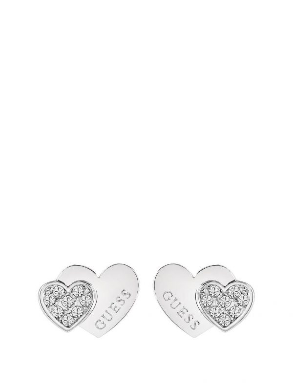 buy rhodium plated crystal set heart ladies earrings 5f354015dc0d6