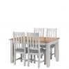 buy richmond 140 180 cm extending solid wood and veneer dining table 4 chairs 5f3373e236144