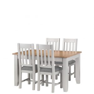 buy richmond 140 180 cm extending solid wood and veneer dining table 4 chairs 5f3373e236144