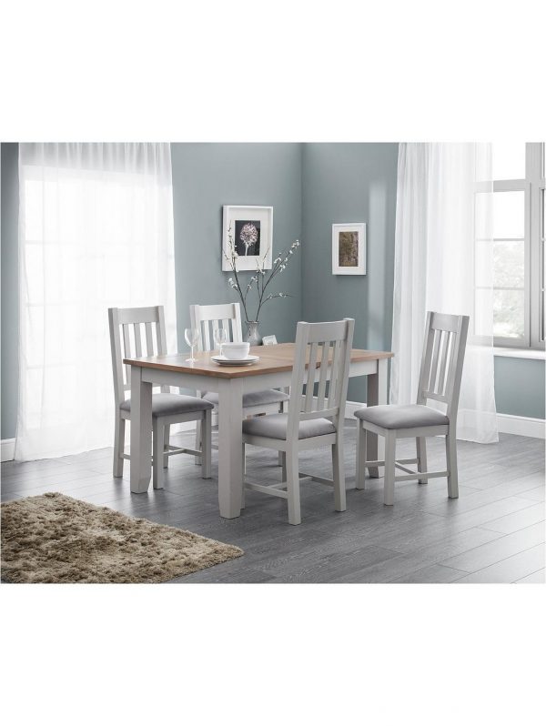 buy richmond 140 180 cm extending solid wood and veneer dining table 4 chairs 5f3373e306701