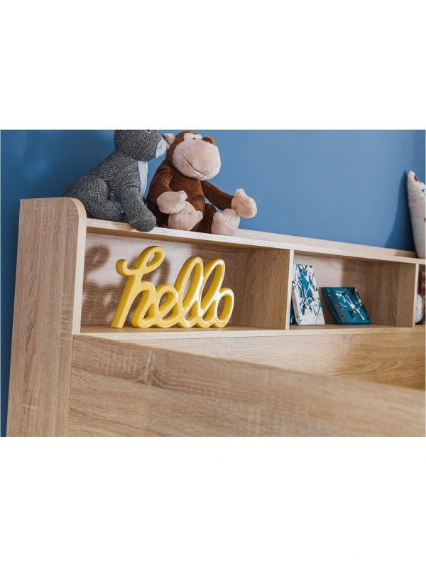 buy riley bunk bed with shelves and storage oak effect 5f2a2aa25da87