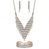 buy rose gold plated crystal trio jewellery set 5f2d8176036af