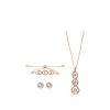 buy rose tripple swirl trio jewellery set 5f2d819594de5