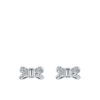 buy sabla crystal sparkle bow stud earring silver 5f47e2340dd0d