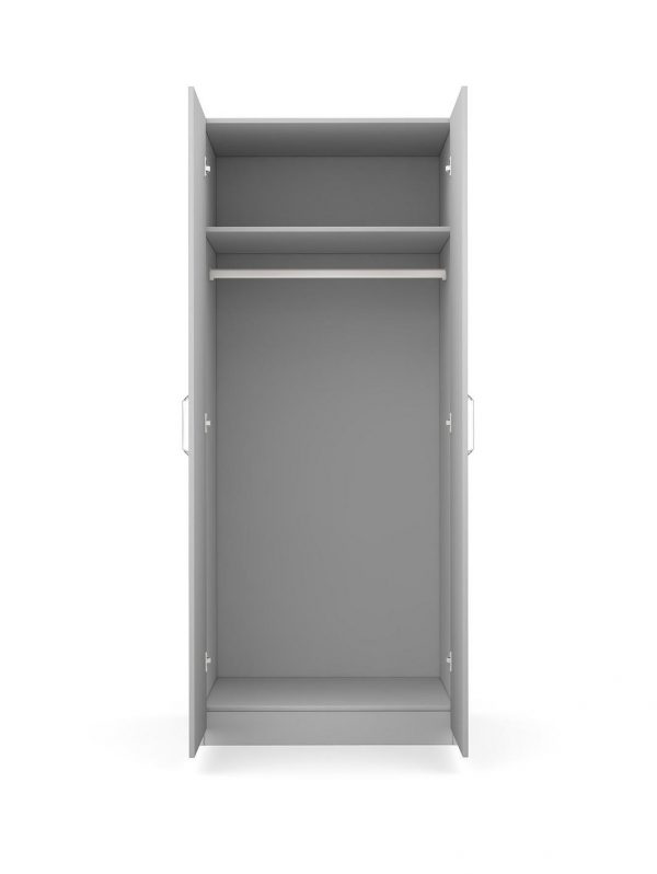 buy sanford ready assembled 2 door high gloss wardrobe 5f26384b1b554