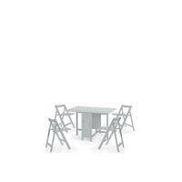 buy savoy 120 cm space saver dining table 4 chairs grey 5f3e31b6c7634