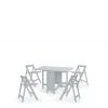 buy savoy 120 cm space saver dining table 4 chairs grey 5f3e31ba7267a