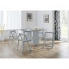 buy savoy 120 cm space saver dining table 4 chairs grey 5f3e31bbdb4d7