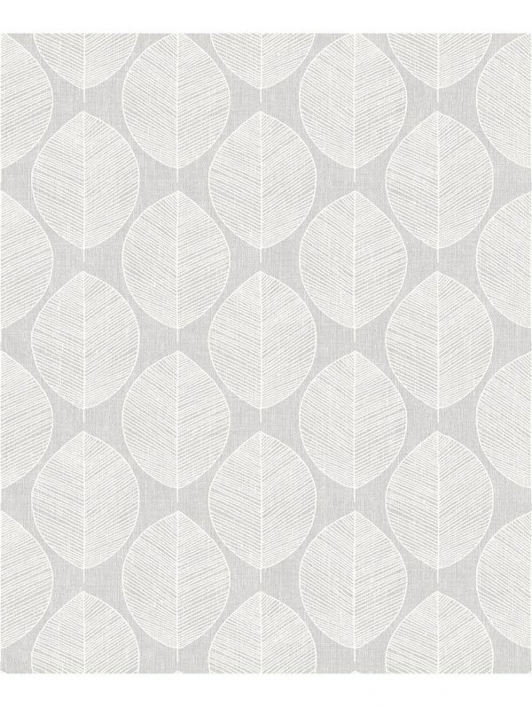buy scandi leaf wallpaper grey 5f27a98a74dee