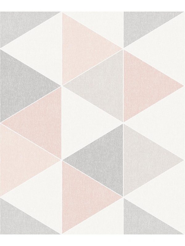 buy scandi triangle wallpaper pink 5f40b615f0cc8