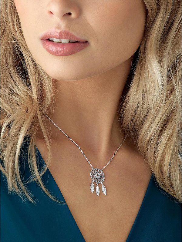 buy silver cubic zirconia dreamcatcher necklace 5f2a5eef18127