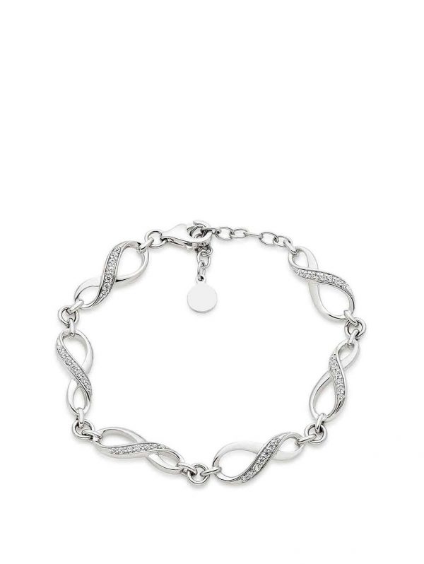 buy silver cubic zirconia infinity bracelet 5f47b3af01037