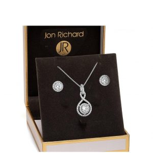 buy silver plated clear crystal infinity set gift boxed 5f2adfa5eafbc
