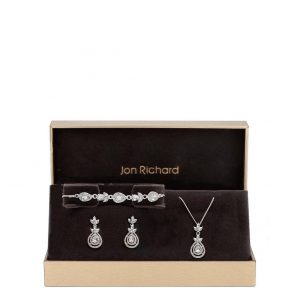 buy silver plated crystal leaf pear trio set gift boxed 5f298c8c71ad2