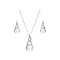 buy silver plated pearl twist halo set gift boxed 5f380e144beaf