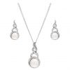 buy silver plated pearl twist halo set gift boxed 5f380e18e630b