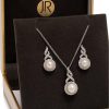buy silver plated pearl twist halo set gift boxed 5f380e1a26df8