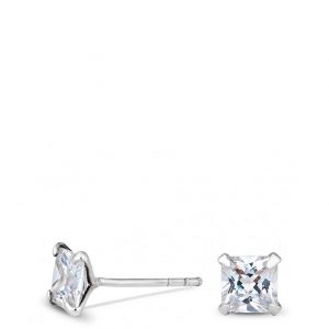 buy simply silver 5mm princess cut cubic zirconia studs earrings 5f2c0554b6bb3