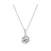 buy simply silver cubic zirconia solitaire flower pendant in gift box 5f2adfbcae954