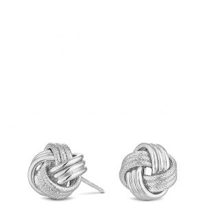 buy simply silver polished rope knot stud earring 5f3fcb6530008