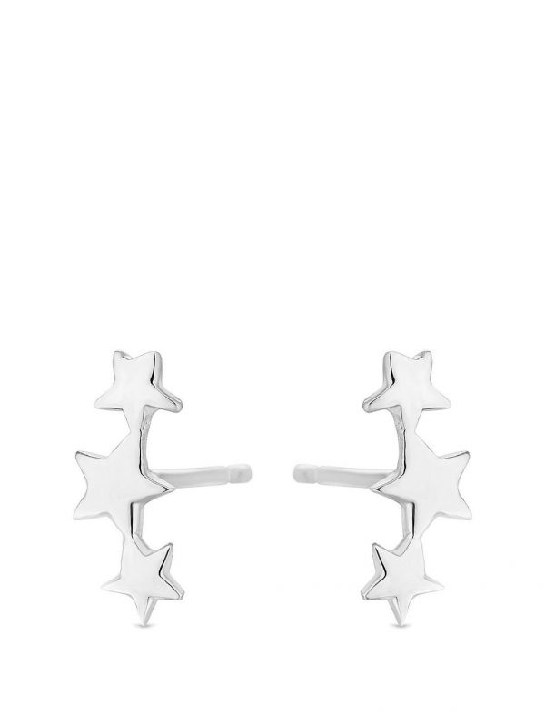 buy simply silver polished three star climber earrings 5f2961e74de4a