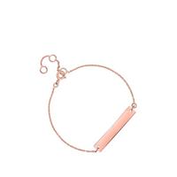 buy simply silver rose gold plated sterling silver personalised engravable bar bracelet 5f2adfa21ea65