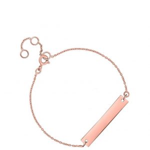 buy simply silver rose gold plated sterling silver personalised engravable bar bracelet 5f2adfa848528