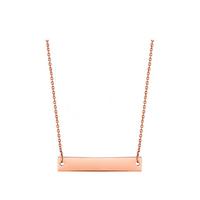 buy simply silver rose gold plated sterling silver personalised engravable horizontal bar pendant 5f3ff5d90af8e