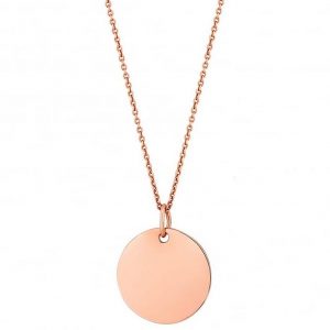 buy simply silver rose gold plated sterling silver personalised engraveable disc pendant 5f468d2fc156e