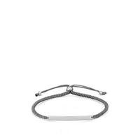 buy simply silver sterling silver personalised engravable bar adjustable grey toggle bracelet 5f298c5bc4b74