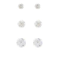 buy st 3x plain stud earring set crystal 5f2d83a23e058