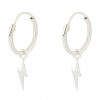 buy st lightning bolt huggie hoops silver 5f3ff84f868e9