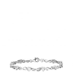 buy sterling silver 13pt diamond infinity heart bracelet 5f3d27f550fe3